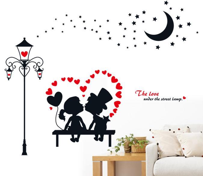 3D Lovers Moon 085 Wallpaper AJ Wallpaper 