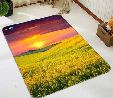 3D Flowers Field Sunset 164 Non Slip Rug Mat Mat AJ Creativity Home 