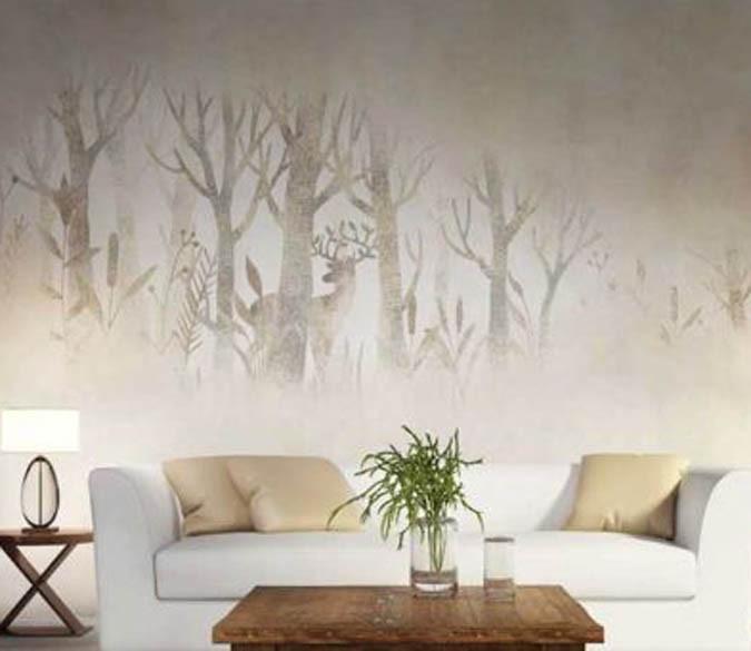 Hazy Elks Forest Wallpaper AJ Wallpaper 2 