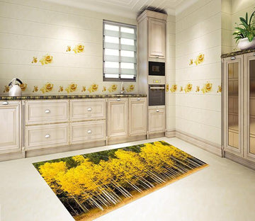 3D Yellow Trees 533 Kitchen Mat Floor Mural Wallpaper AJ Wallpaper 