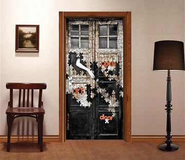 3D Gate Puzzle Pattern 06 Door Mural Wallpaper AJ Wallpaper 