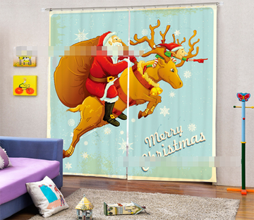 3D Handsome Santa Claus 2066 Curtains Drapes Wallpaper AJ Wallpaper 