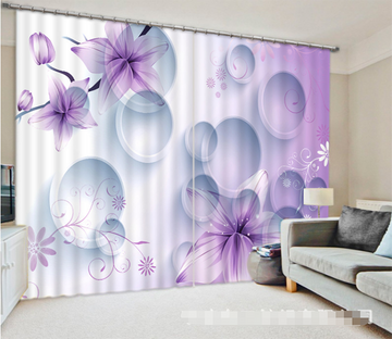 3D Flowers And Rings 1304 Curtains Drapes Wallpaper AJ Wallpaper 