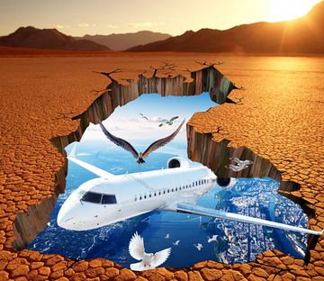 3D Plane Floor Mural Wallpaper AJ Wallpaper 2 
