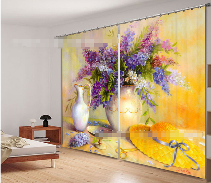 3D Flowers Arrangement 2186 Curtains Drapes Wallpaper AJ Wallpaper 