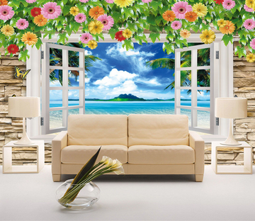Window Beach Scenery Wallpaper AJ Wallpaper 