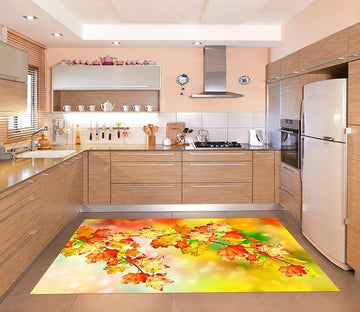 3D Bright Leaves 530 Kitchen Mat Floor Mural Wallpaper AJ Wallpaper 
