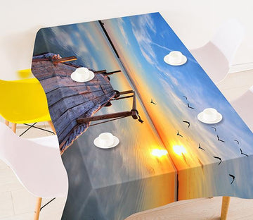 3D Sea Sunset Birds 489 Tablecloths Wallpaper AJ Wallpaper 