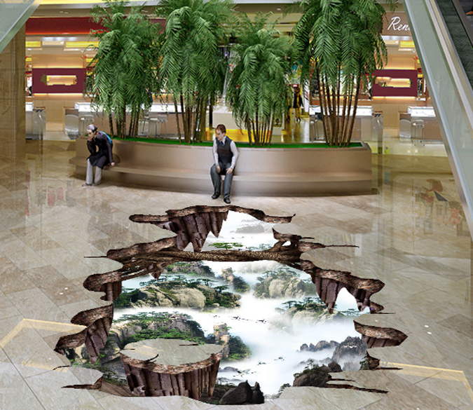 3D Landscape Floor Mural Wallpaper AJ Wallpaper 2 