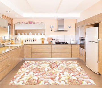 3D Pretty Flowers Pattern Kitchen Mat Floor Mural Wallpaper AJ Wallpaper 