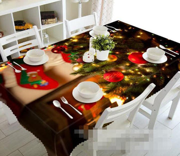 3D Shining Christmas Tree 1468 Tablecloths Wallpaper AJ Wallpaper 