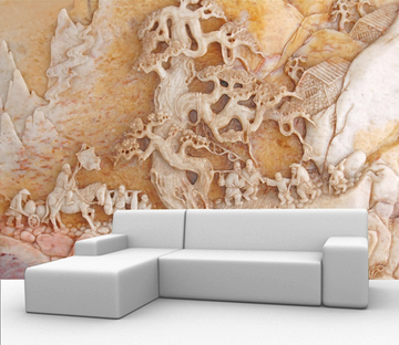 Exquisite Carving Landscape Wallpaper AJ Wallpaper 