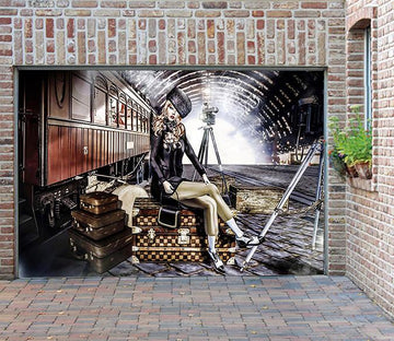 3D Railway Fashion Girl 77 Garage Door Mural Wallpaper AJ Wallpaper 