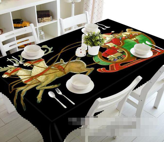 3D Santa Claus Carriage 1341 Tablecloths Wallpaper AJ Wallpaper 