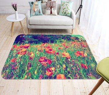 3D Wildflowers 89 Non Slip Rug Mat Mat AJ Creativity Home 