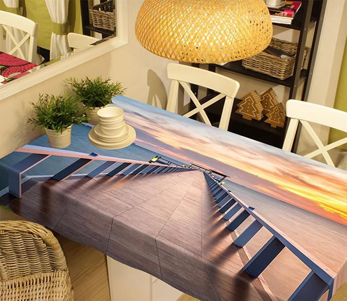3D Sea Corridor Sunset 561 Tablecloths Wallpaper AJ Wallpaper 