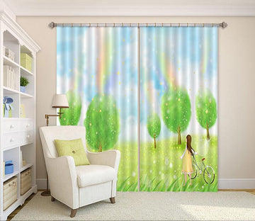3D Grassland Rainbow 171 Curtains Drapes Wallpaper AJ Wallpaper 