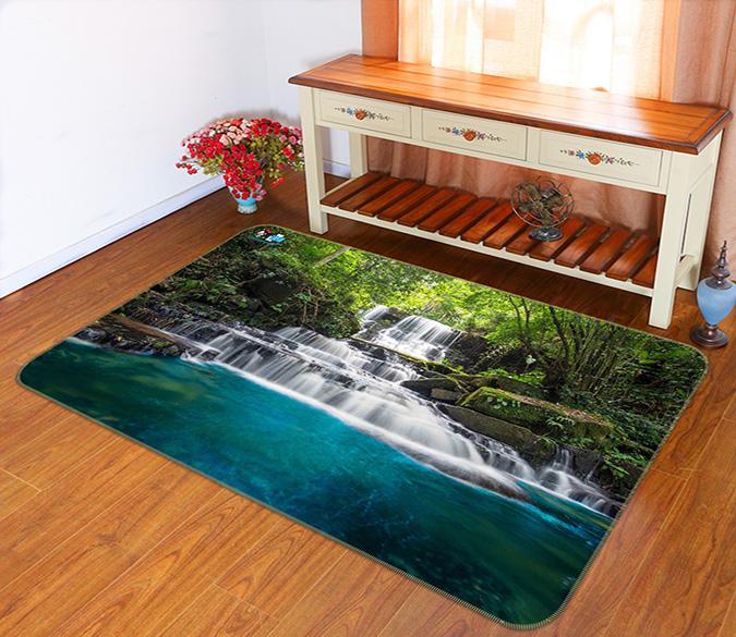 3D Forest River 231 Non Slip Rug Mat Mat AJ Creativity Home 
