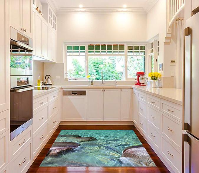 3D Crystal Clear Water 18 Kitchen Mat Floor Mural Wallpaper AJ Wallpaper 