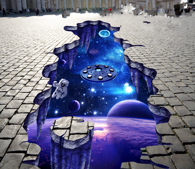 3D Mysterious Space Floor Mural Wallpaper AJ Wallpaper 2 