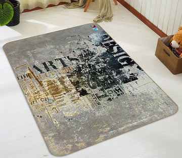 3D Graffiti Alphabet 132 Non Slip Rug Mat Mat AJ Creativity Home 