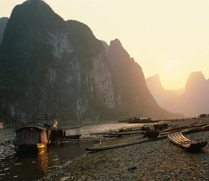 River Bamboo Rafts Wallpaper AJ Wallpaper 