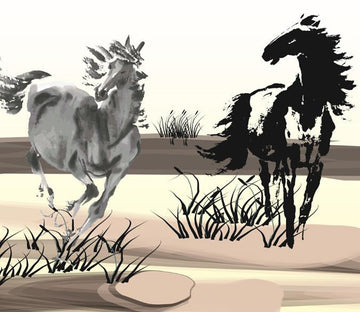 Horses Painting Wallpaper AJ Wallpaper 