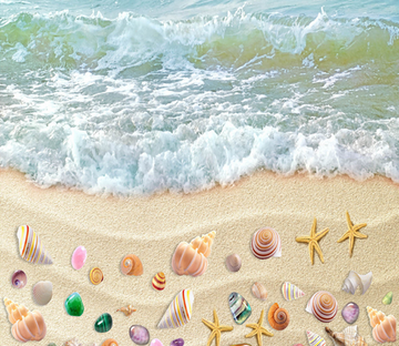 3D Colored Beach Floor Mural Wallpaper AJ Wallpaper 2 