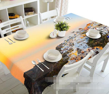 3D Santorini Island Sunset 935 Tablecloths Wallpaper AJ Wallpaper 