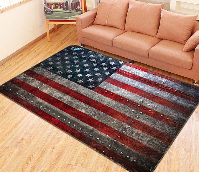 3D American Flag Pattern 172 Non Slip Rug Mat Mat AJ Creativity Home 