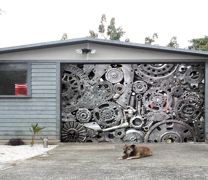 3D Metal Gears 308 Garage Door Mural Wallpaper AJ Wallpaper 