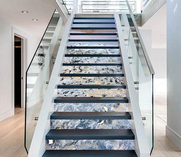 3D Lakeside Footprints 880 Stair Risers Wallpaper AJ Wallpaper 