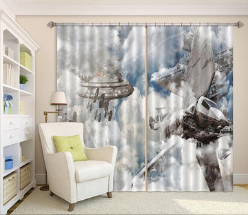 3D Spacecraft Explosion 388 Curtains Drapes Wallpaper AJ Wallpaper 