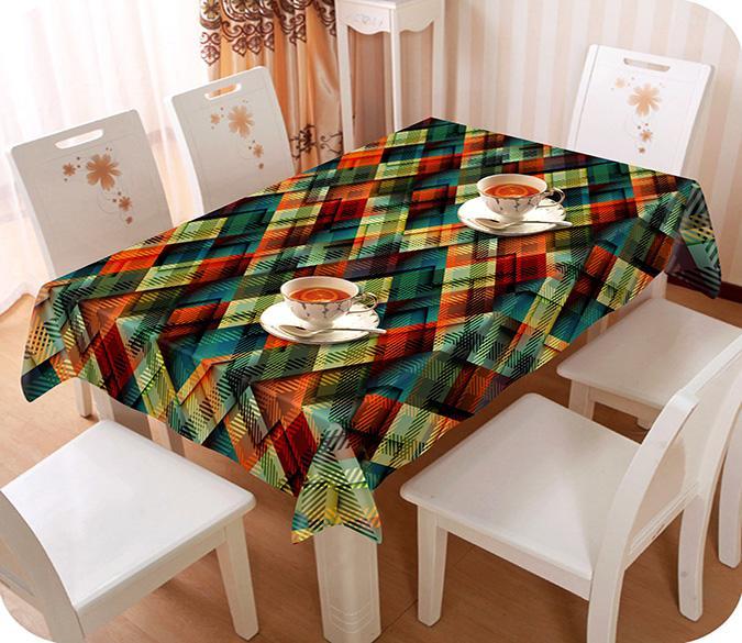 3D Oblique Grid 332 Tablecloths Wallpaper AJ Wallpaper 