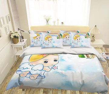 3D Angel Rainbow House 154 Bed Pillowcases Quilt Wallpaper AJ Wallpaper 