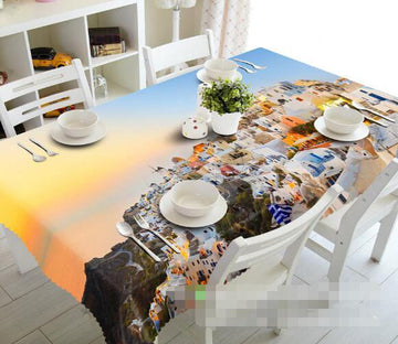 3D Santorini Island Sunset 1495 Tablecloths Wallpaper AJ Wallpaper 