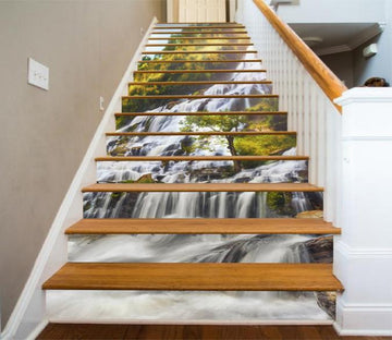 3D Flowing Waterfall 1336 Stair Risers Wallpaper AJ Wallpaper 