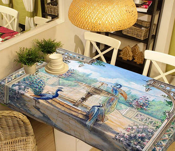 3D Garden Peacocks 455 Tablecloths Wallpaper AJ Wallpaper 