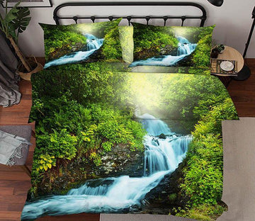 3D River Scenery 19 Bed Pillowcases Quilt Wallpaper AJ Wallpaper 