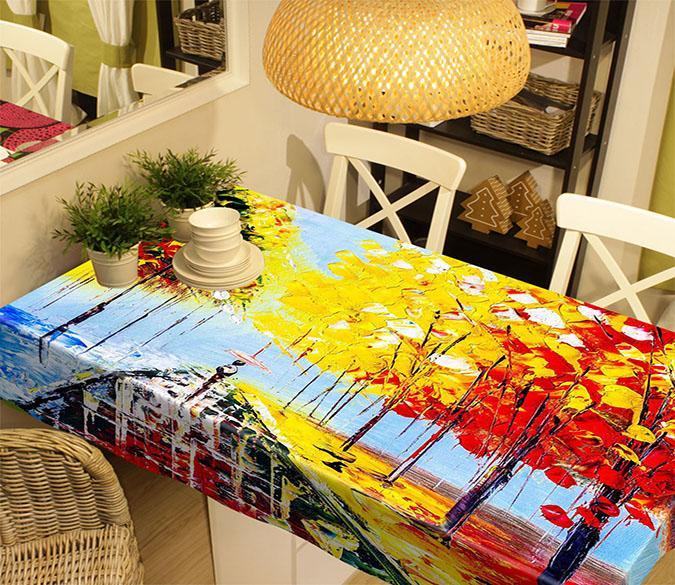 3D Oil Painting Trees 554 Tablecloths Wallpaper AJ Wallpaper 