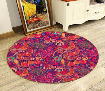 3D Pretty Pattern 19 Round Non Slip Rug Mat Mat AJ Creativity Home 