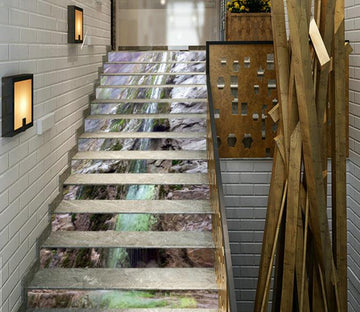 3D Rocky Cliffs Flowing Water 114 Stair Risers Wallpaper AJ Wallpaper 