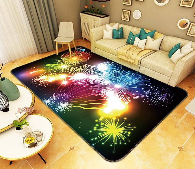 3D Bright Fireworks 144 Non Slip Rug Mat Mat AJ Creativity Home 