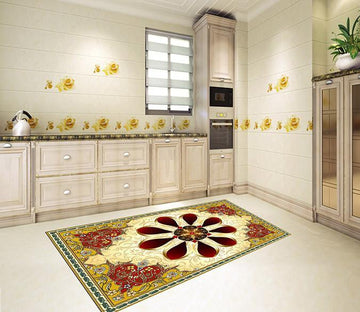 3D Flower Pattern 534 Kitchen Mat Floor Mural Wallpaper AJ Wallpaper 