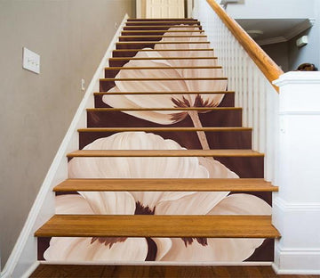 3D Pure White Flowers 1002 Stair Risers Wallpaper AJ Wallpaper 