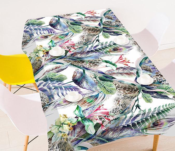 3D Leaves Feathers 337 Tablecloths Wallpaper AJ Wallpaper 