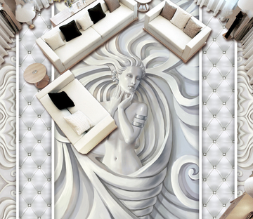 3D Elegant Statue Floor Mural Wallpaper AJ Wallpaper 2 