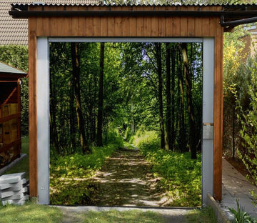 3D Dense Forest Road 292 Garage Door Mural Wallpaper AJ Wallpaper 