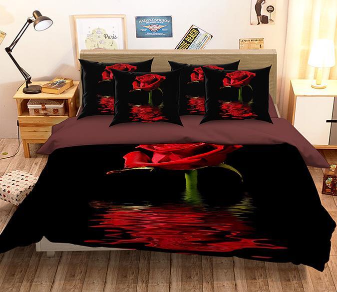 3D Red Rose 136 Bed Pillowcases Quilt Wallpaper AJ Wallpaper 