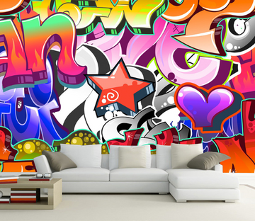 Romantic Graffiti Wallpaper AJ Wallpaper 